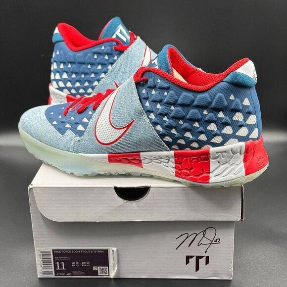Nike Force Zoom Trout 6 Turf Premium 'Denim' - Picture 12 of 12
